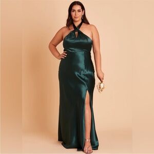 NWT Birdy Grey Dress MONICA DRESS SATIN EMERALD Size 2XL Formal Gown Wedding
